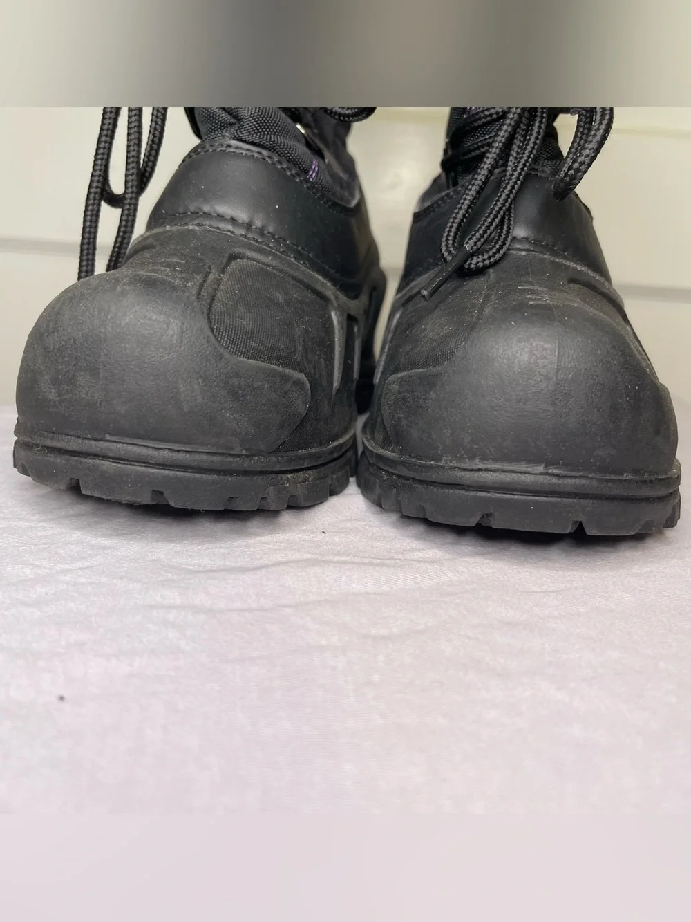 Itasca boots faux fur black purple kids size 3 winter rain snow lace up unisex